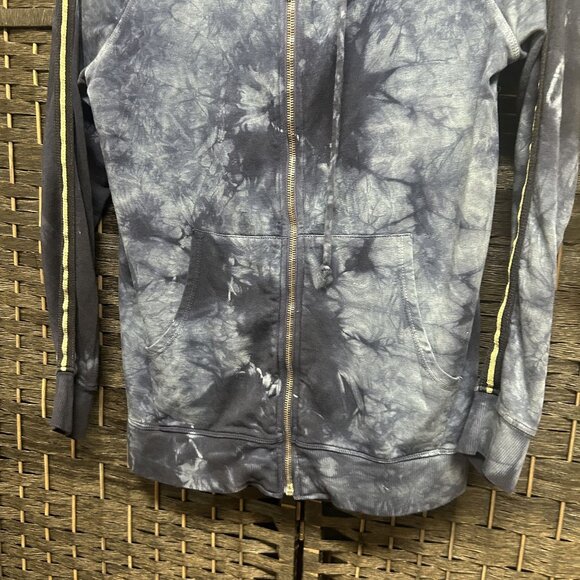 Johnny Was Calme Blue Tie Dye Hooded Zip Up Sweatshirt Size XS - Picture 7 of 9